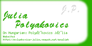 julia polyakovics business card